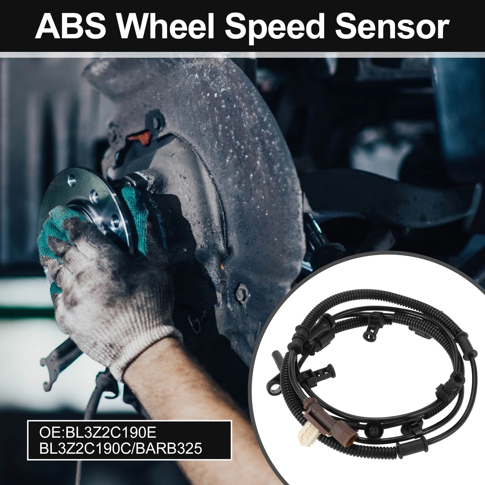 ABS Wheel Speed Sensor Kit Rear Right Replacement for Ford F-150 (2011–2014)