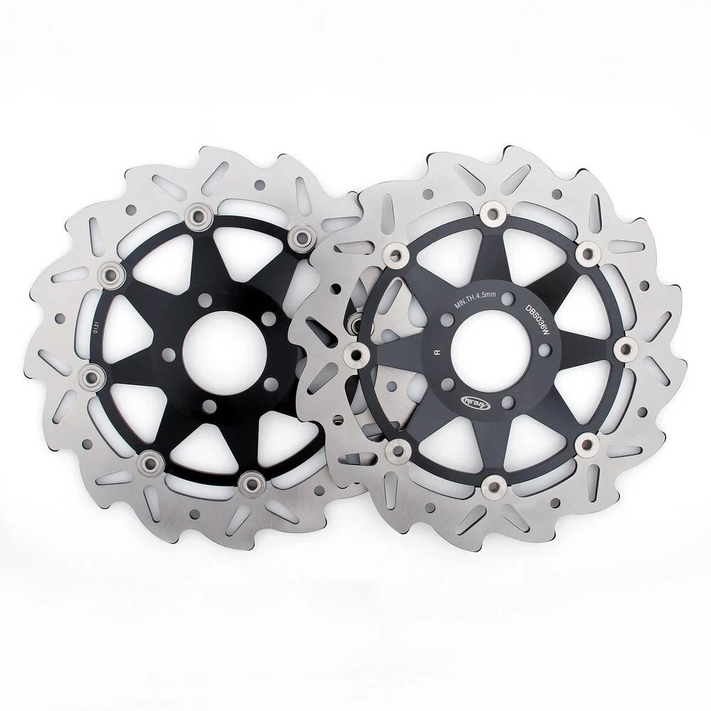 Pair Front Brake Disc Rotors for Kawasaki ZX-6R ZX600 ZX636 (1995–2002)