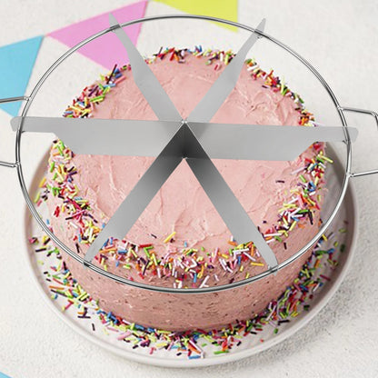 Stainless Steel Circular Cake and Pizza Slicer for Dividing Cakes and Breads