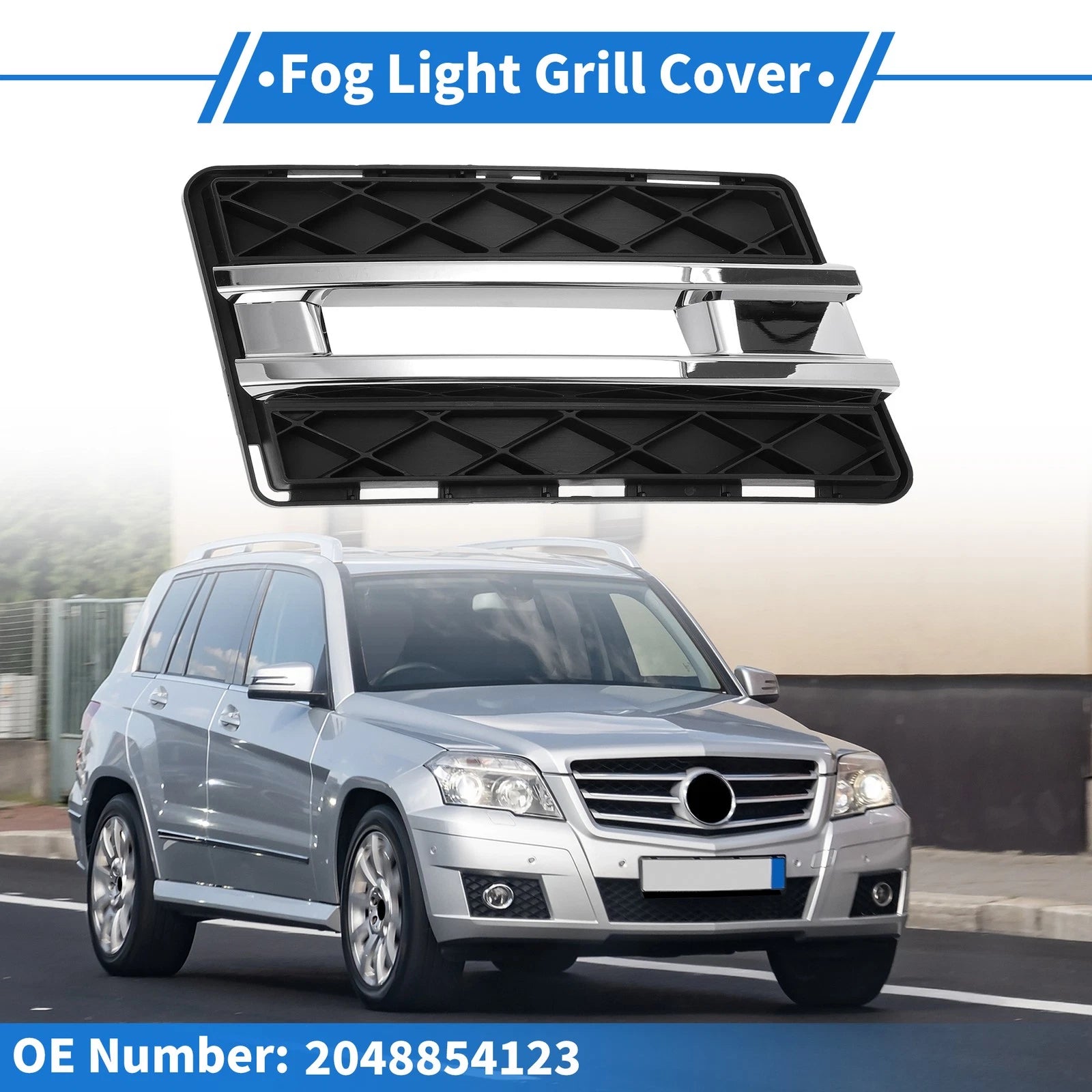1pc Front Right Fog Light Grill Replacement for Mercedes-Benz GLK-Class (2008–2015)