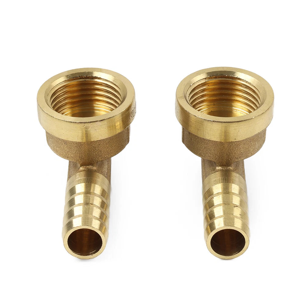 2X Brass Hose Barb Fitting Elbow 12mm x G1/2 for Various Applications