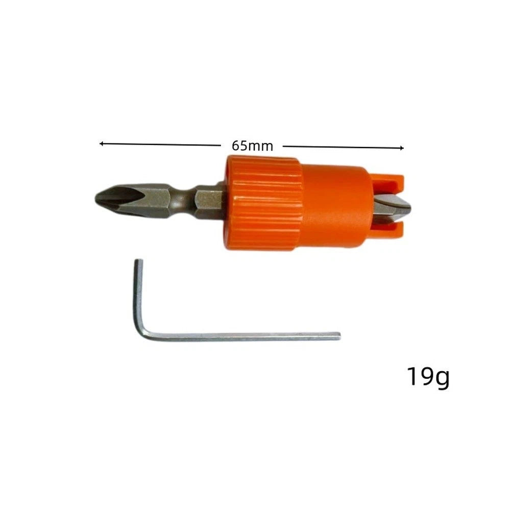2X 65mm Bit Holder for Drill Bit Retention - Spring Loaded, Orange