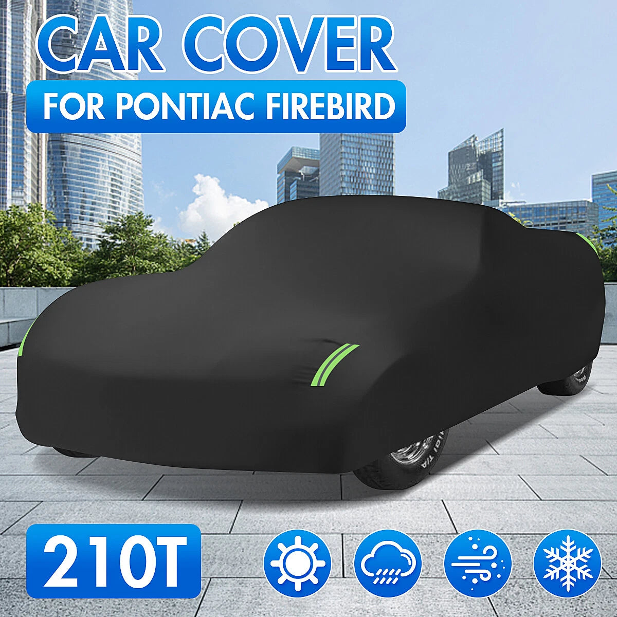 210T Waterproof Custom Car Cover for Pontiac Firebird (All Weather)