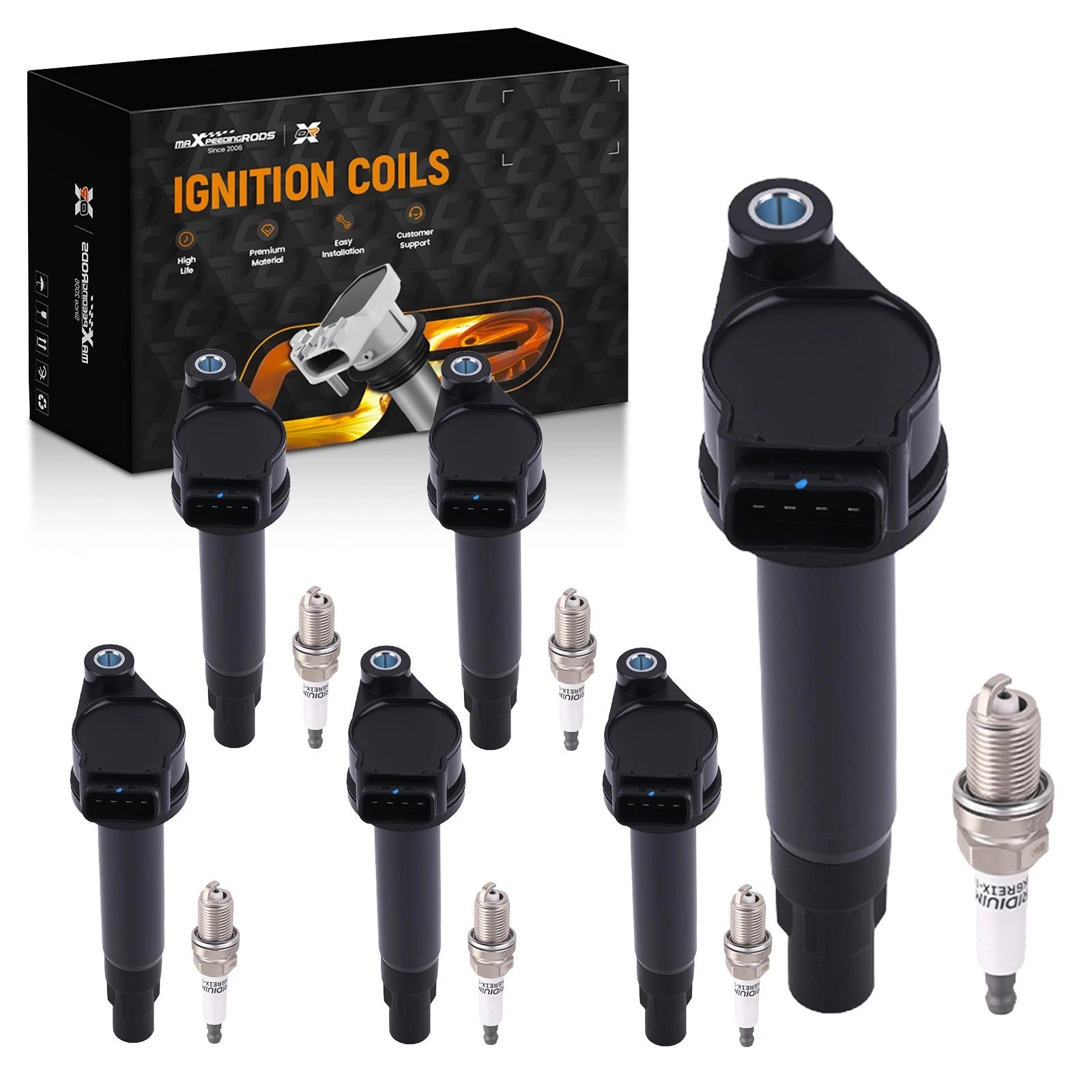 6PCS Ignition Coil Spark Plug Kit for Lexus RX330 (2004–2006)