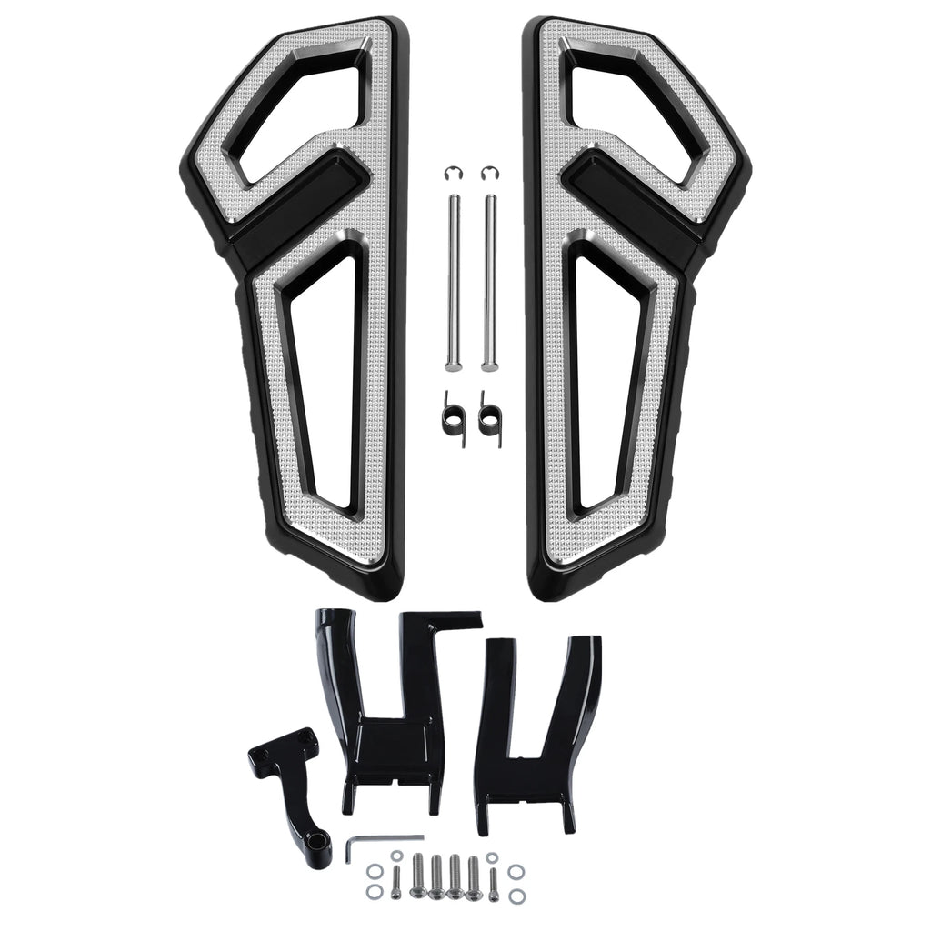 Front Driver Footboards Floorboard & Bracket Kit for Harley Slim FLSL (2018–2025)