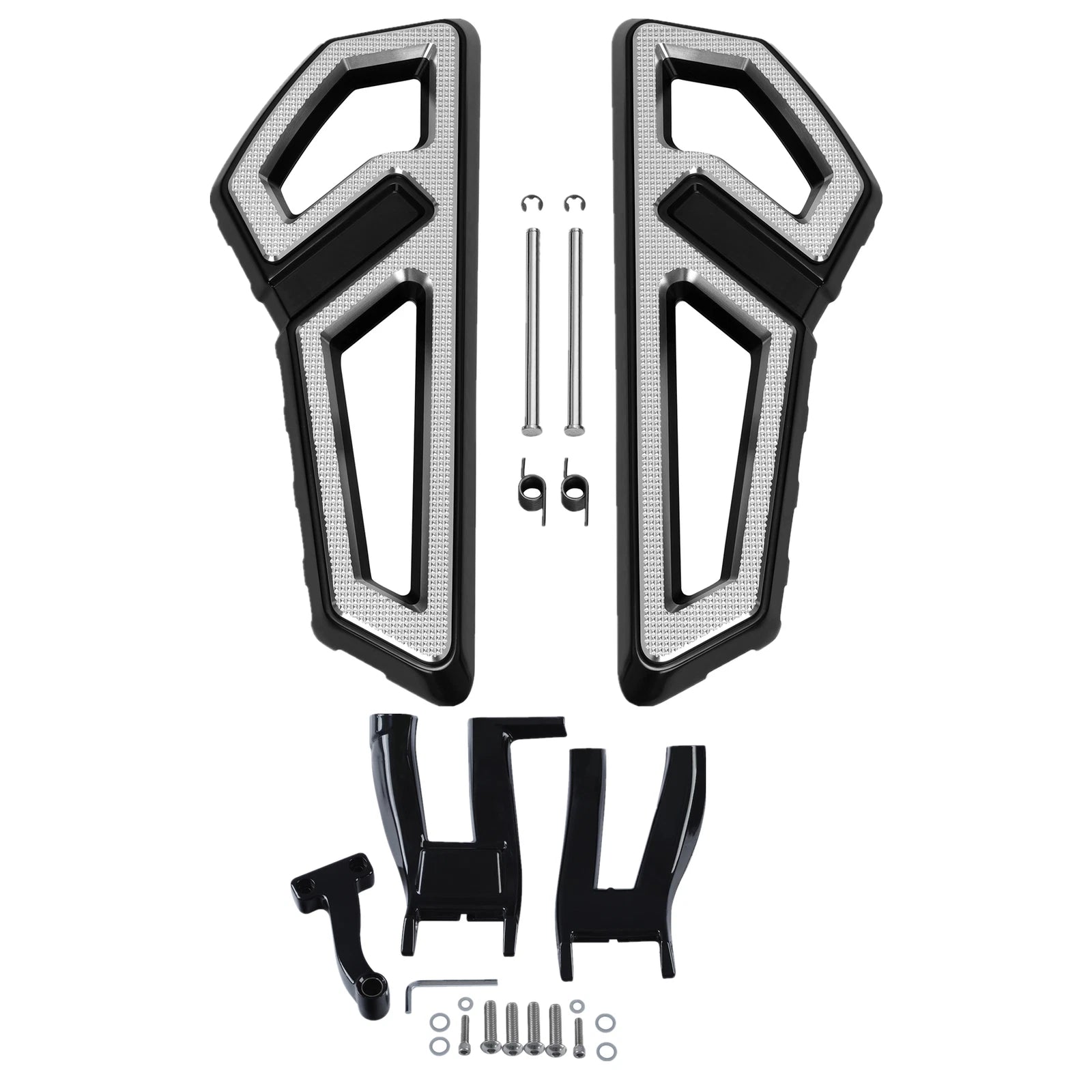 Front Driver Footboards Floorboard & Bracket Kit for Harley Slim FLSL (2018–2025)