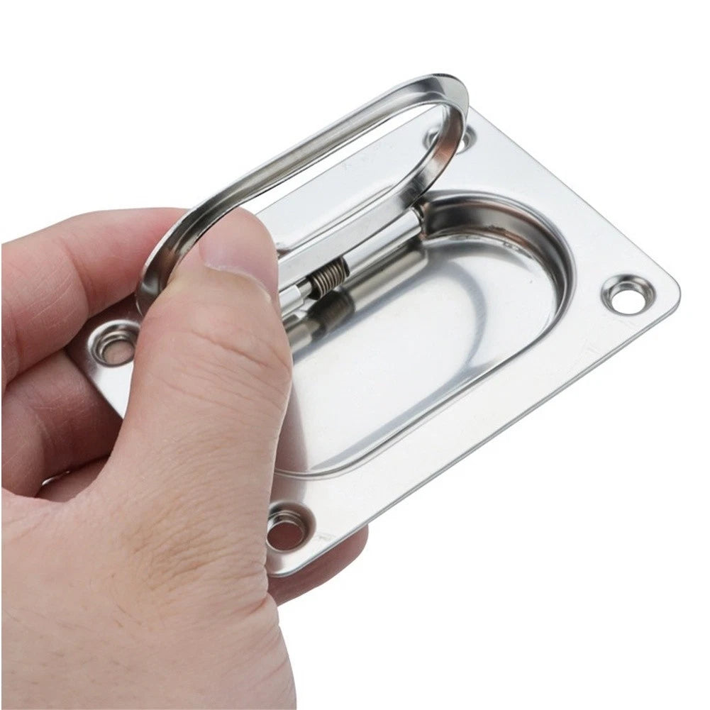 Hatch Latch Spring for Boat Yacht Deck - 316 Stainless Steel Flush Ring