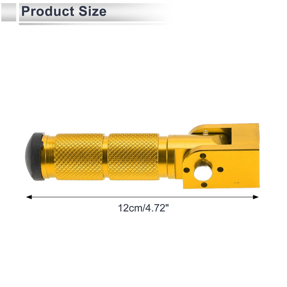 2pcs Motorcycle Rear Foot Pegs 90 Degree Aluminum Alloy for Bicycle Gold (—)