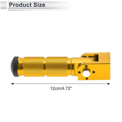2pcs Motorcycle Rear Foot Pegs 90 Degree Aluminum Alloy for Bicycle Gold (—)