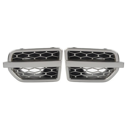 2X Front Grille Air Intake Vent Grill for Land Rover LR4 (2010–2016) Gray