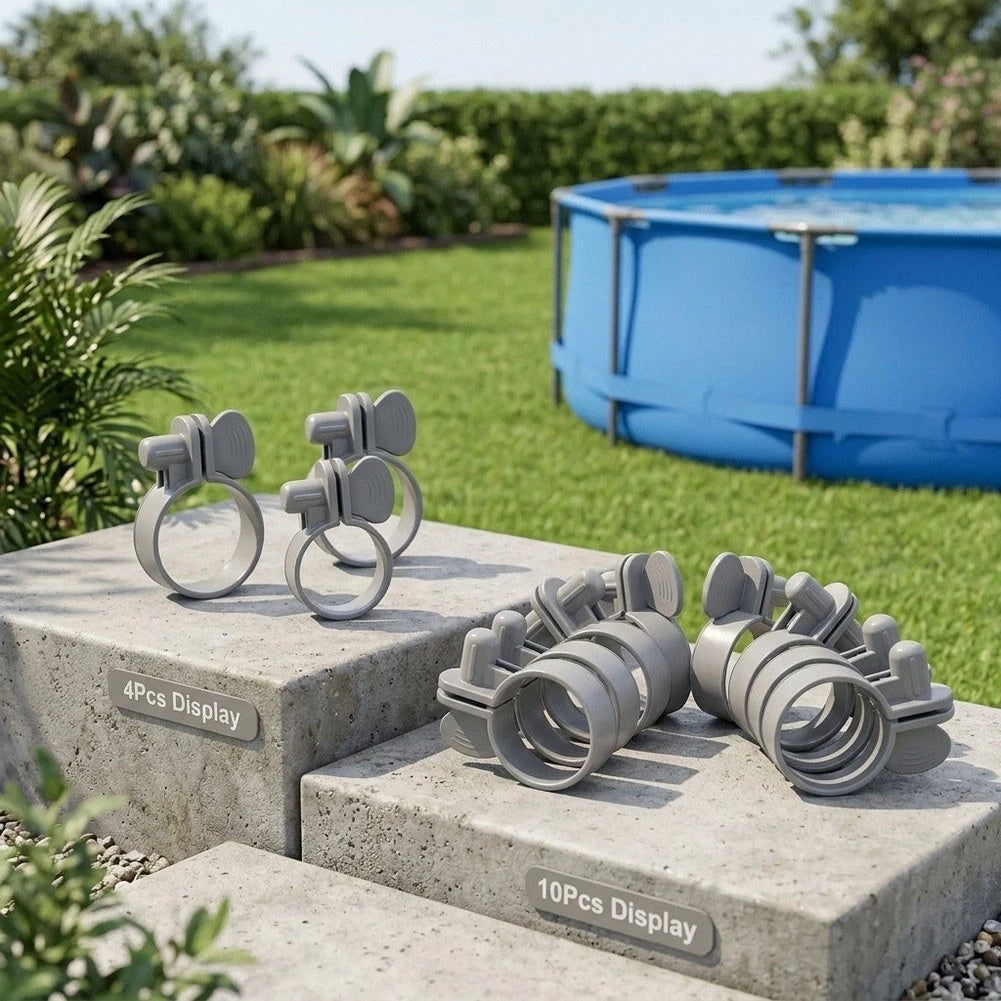 1-1/4 Inch Plastic Hose Clamps for Pool Filter Hose and Fitting Joints