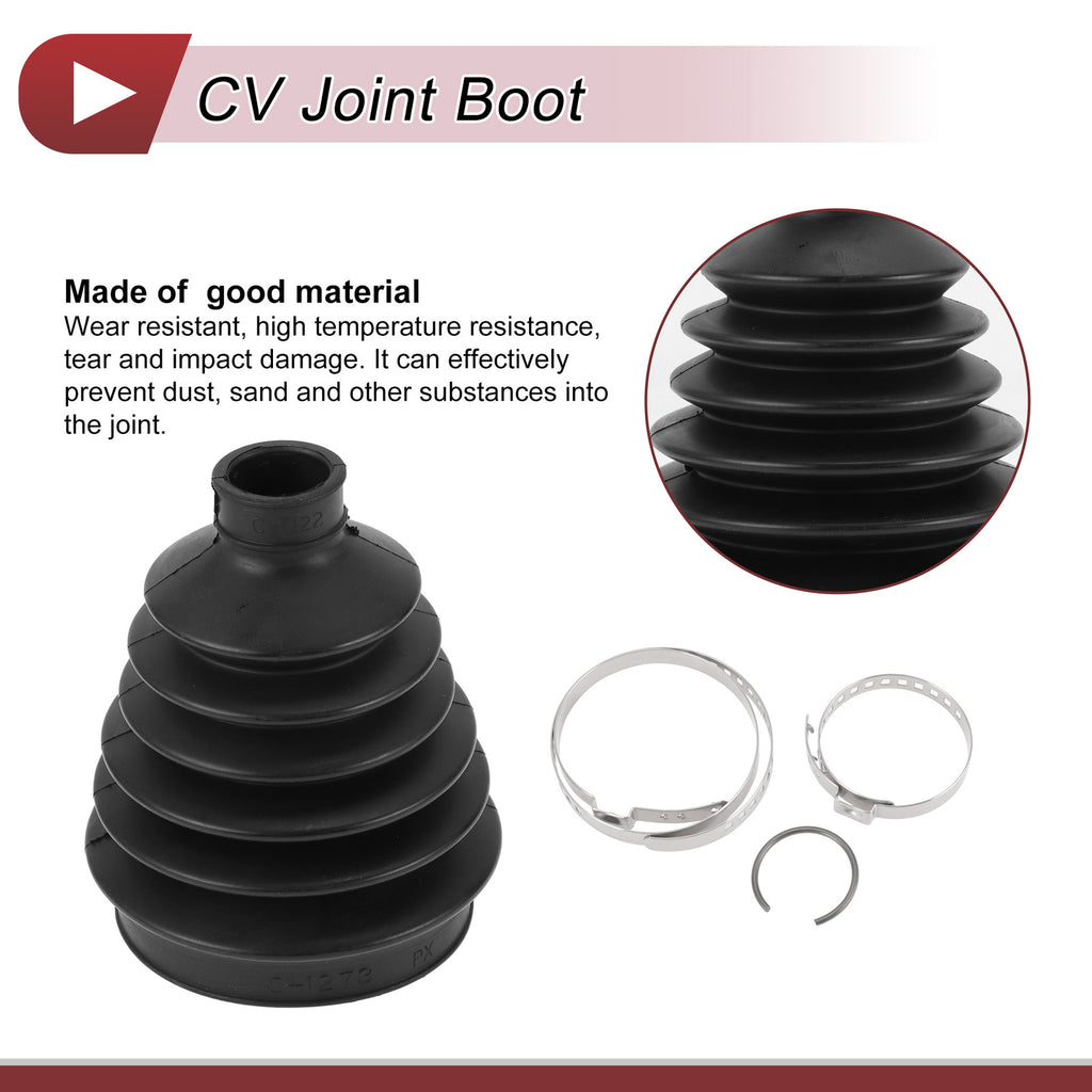 Outer CV Joint Boot Kit Replacement with Clamps for Mitsubishi Montero (2001–2006)