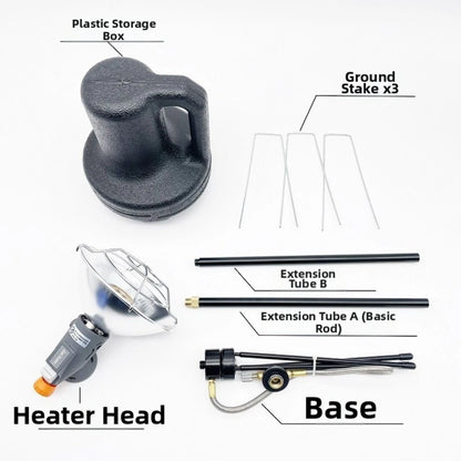Compact Portable Gas Heater for Outdoor Use (Tabletop & Vertical Modes)