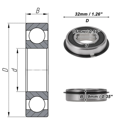 6002NR2RS Deep Groove Ball Bearings for Scooter Skateboard (15x32x9mm)