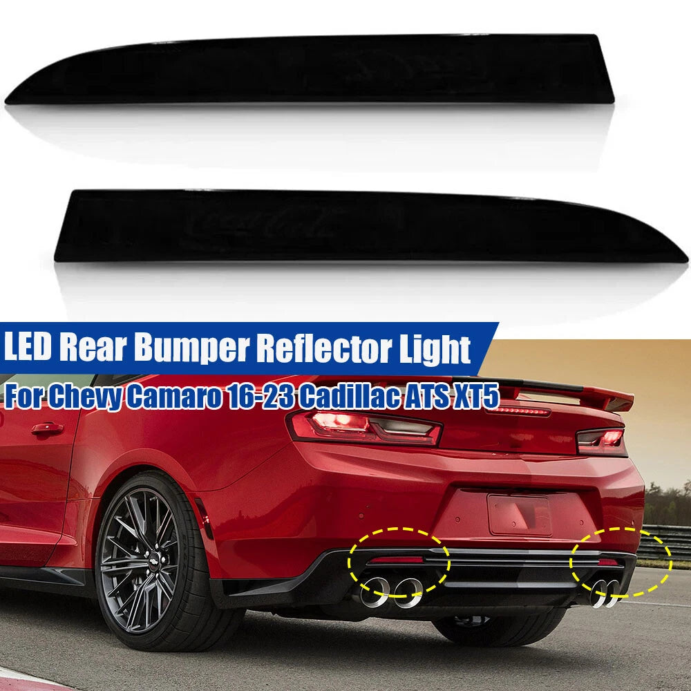 Smoked LED Rear Bumper Reflector Light for Chevy Camaro (2016–2023)