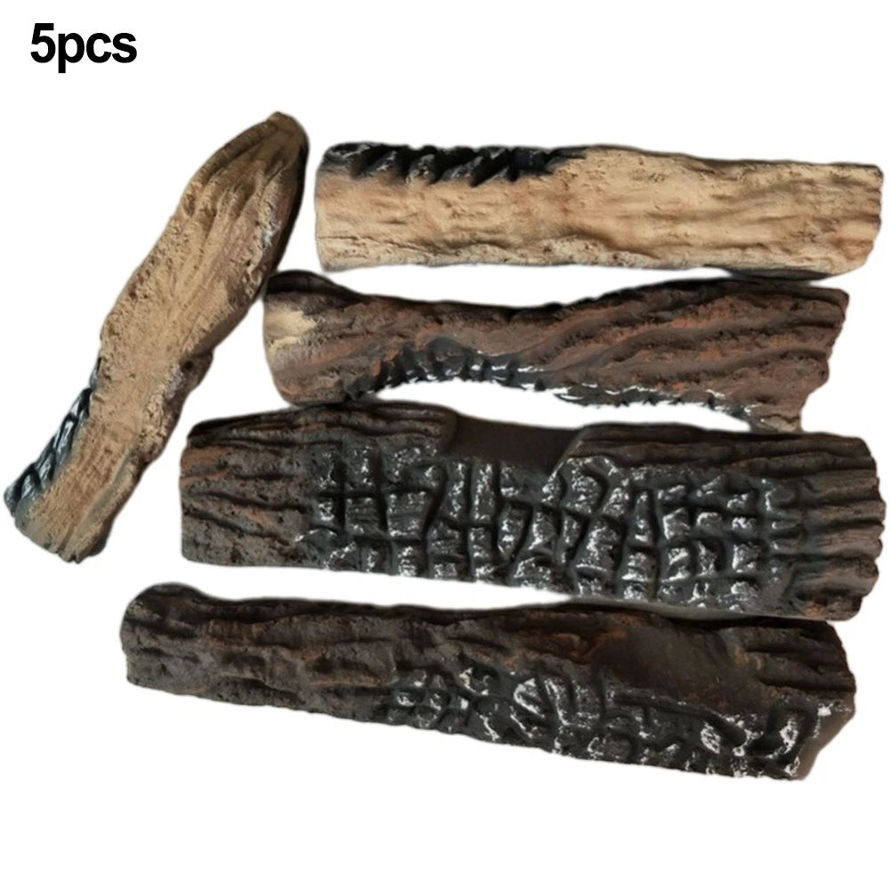 5pcs Artificial Logs for Fireplace (No Year Range)