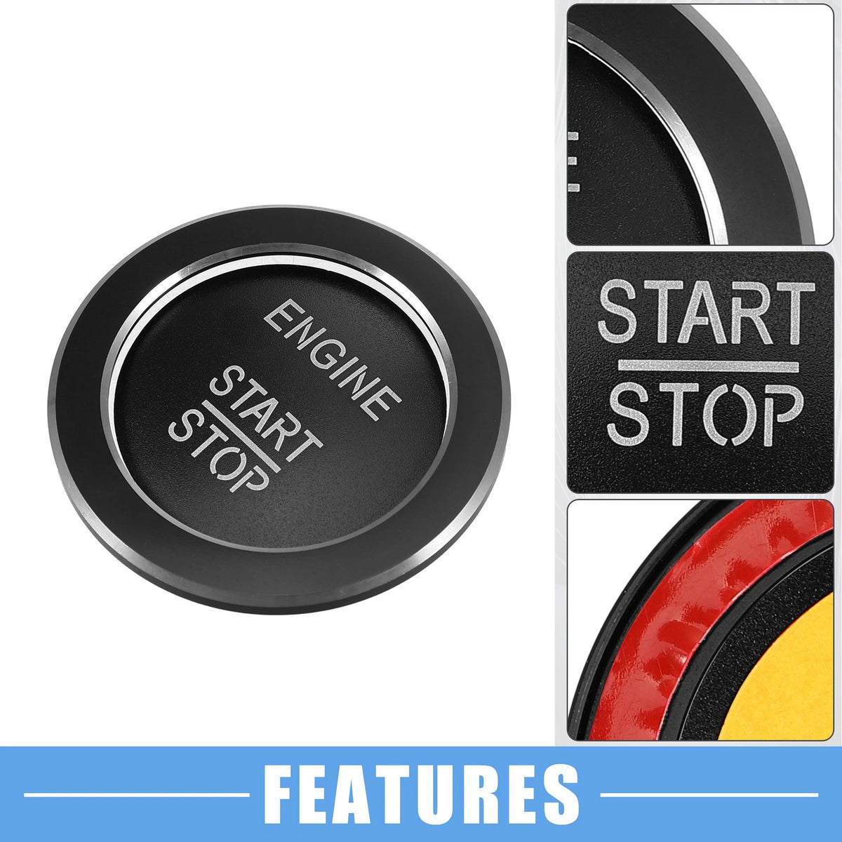 Engine Start Stop Button Cover Sticker for Mercedes-Benz B C GLC GLA CLA (Black) (2010–2021)