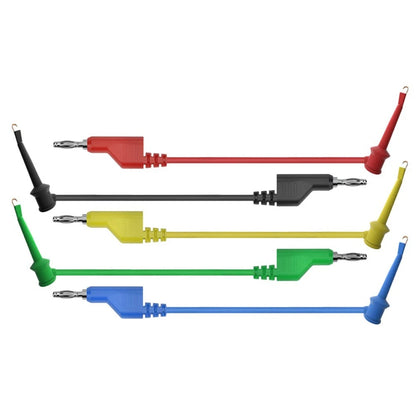 5Pcs Copper Multimeter Leads with Test Hook Clips, 1M Length