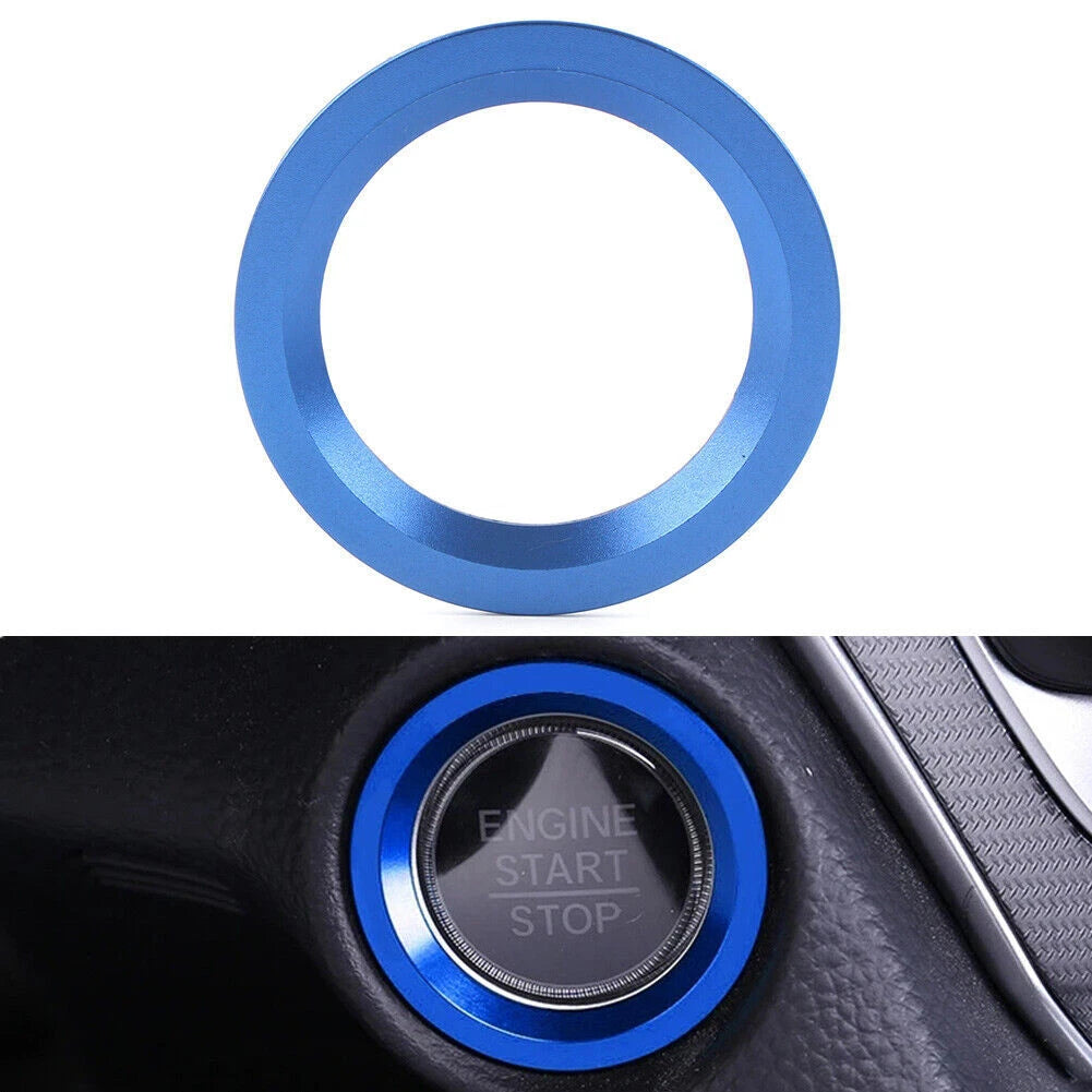 Car Engine Start Stop Switch Button Ring Trim For Honda CRV CR-V 2017-2022 Blue