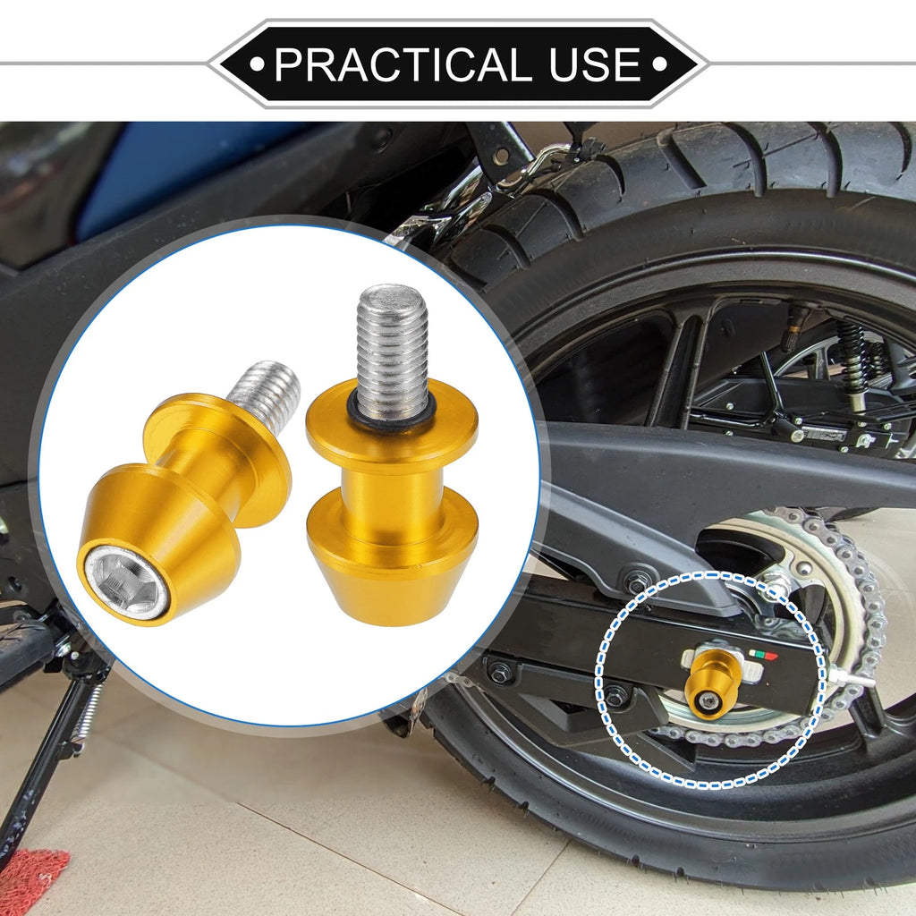 Motorcycle Swingarm Spools 10mm CNC Replacement for Gold Tone (2010–2020)