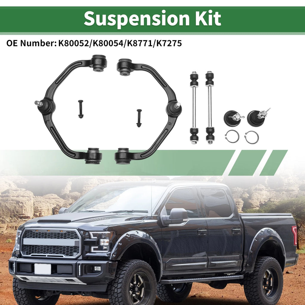 6 Pcs Front Upper Control Arms Replacement for Ford Ranger 2WD (1998–2011)