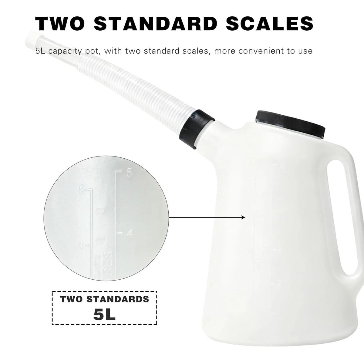 5L Plastic Oil Measuring Jug for Universal Use (2010–2023)