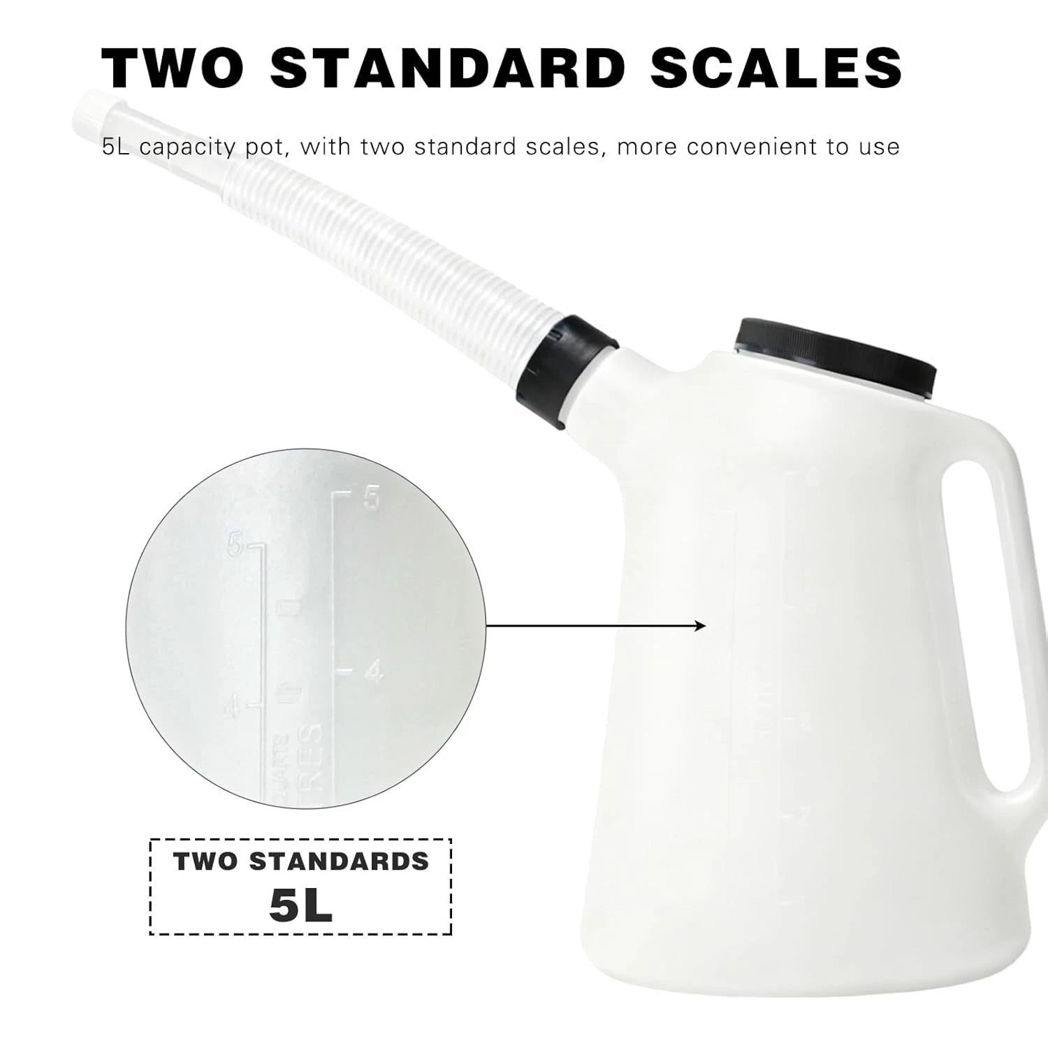 5L Plastic Oil Measuring Jug for Universal Use (2010–2023)