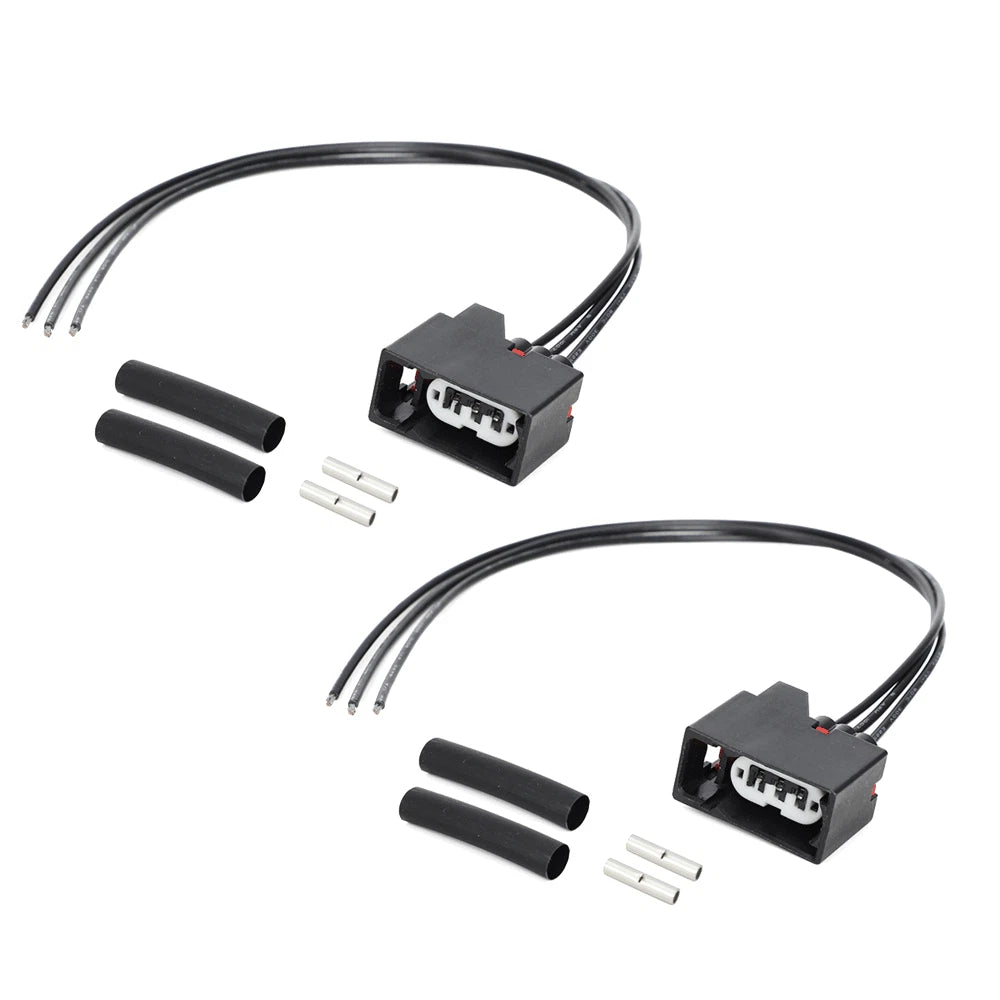 2 Set Front Turn Signal Connector Harness Plug For Jeep Wrangler JK 2007 - 2018