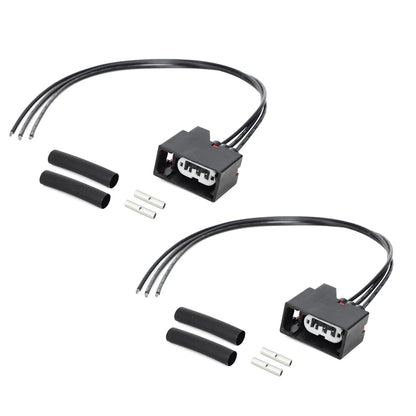 2 Set Front Turn Signal Connector Harness Plug For Jeep Wrangler JK 2007 - 2018