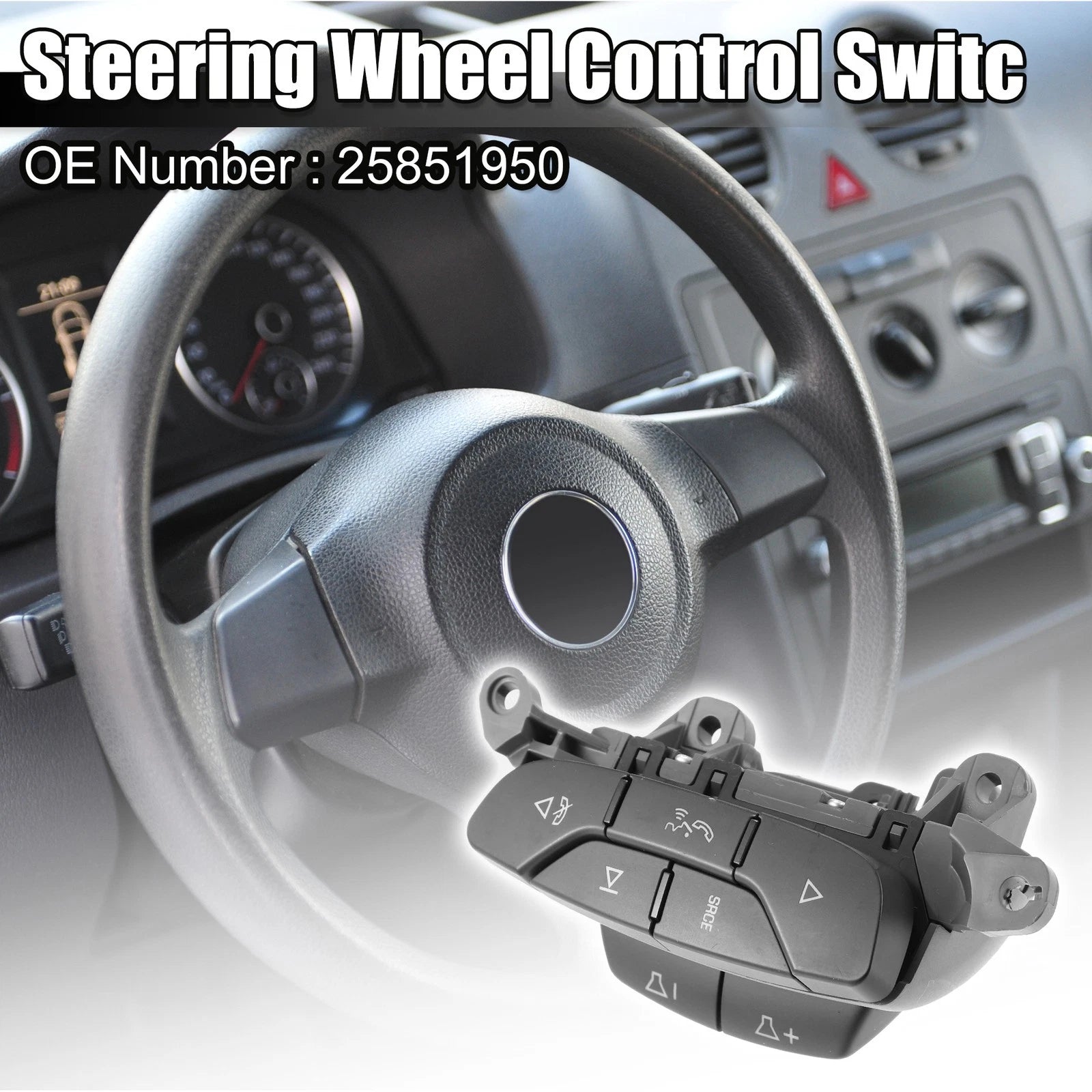 Steering Wheel Audio Volume Control Switch Fit for Chevrolet Silverado (2014–2019)
