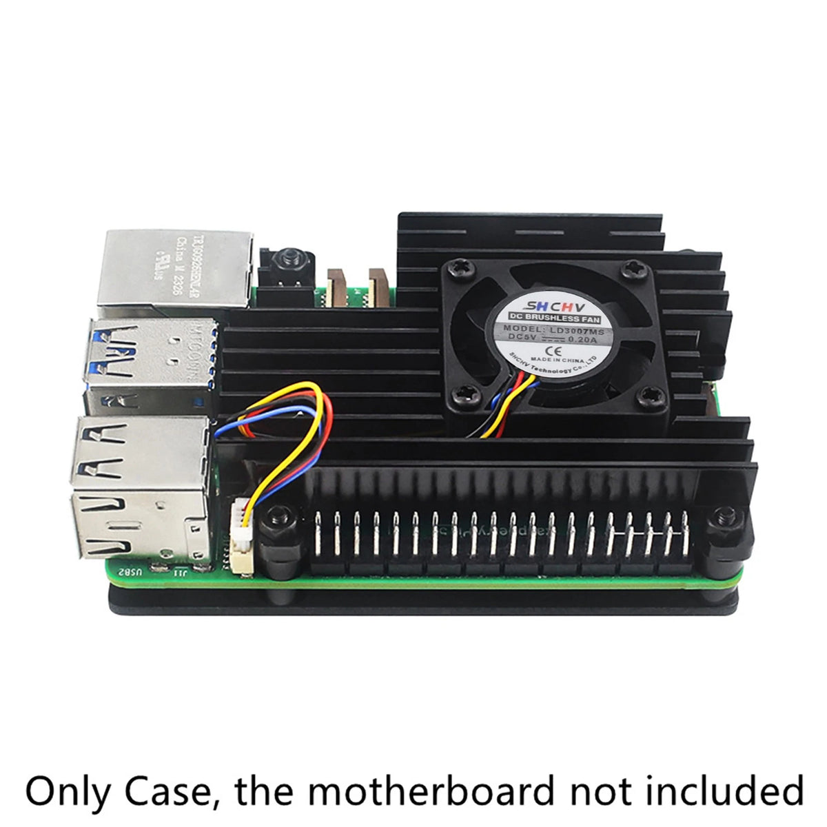 Aluminum Protective Case for Raspberry Pi 5 Motherboards + Cooling Fan