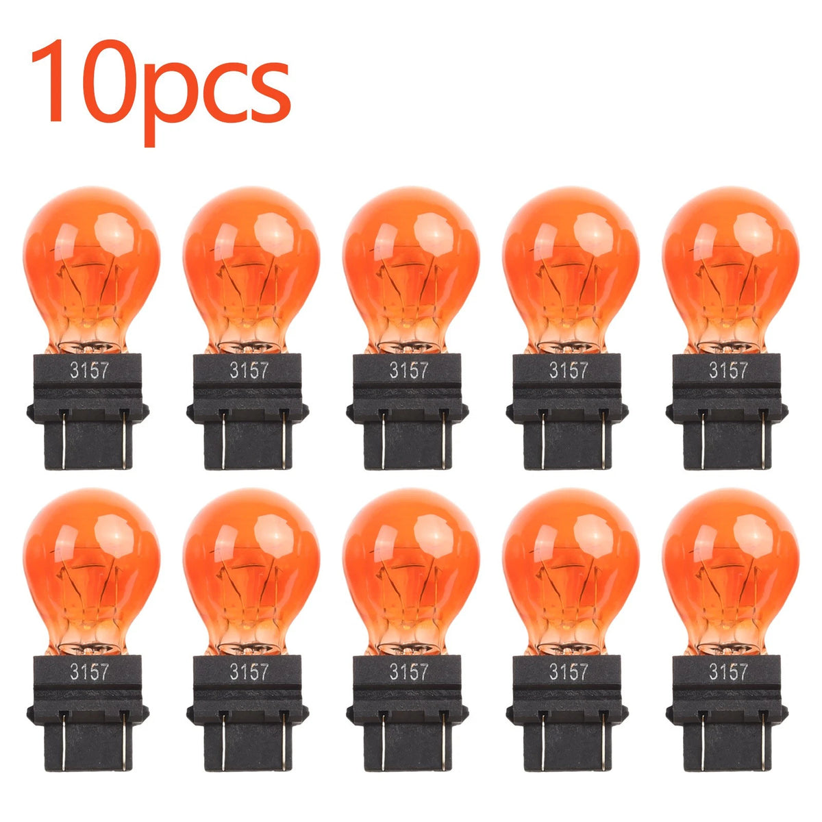 10pc 3157 Brake Light Bulb Kit for Various Vehicles (12V 3000K)