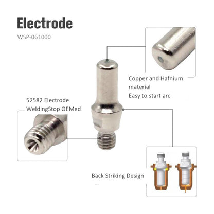 1.0mm Plasma Cutter Electrode Tip for IPT60 PT60 PT-60
