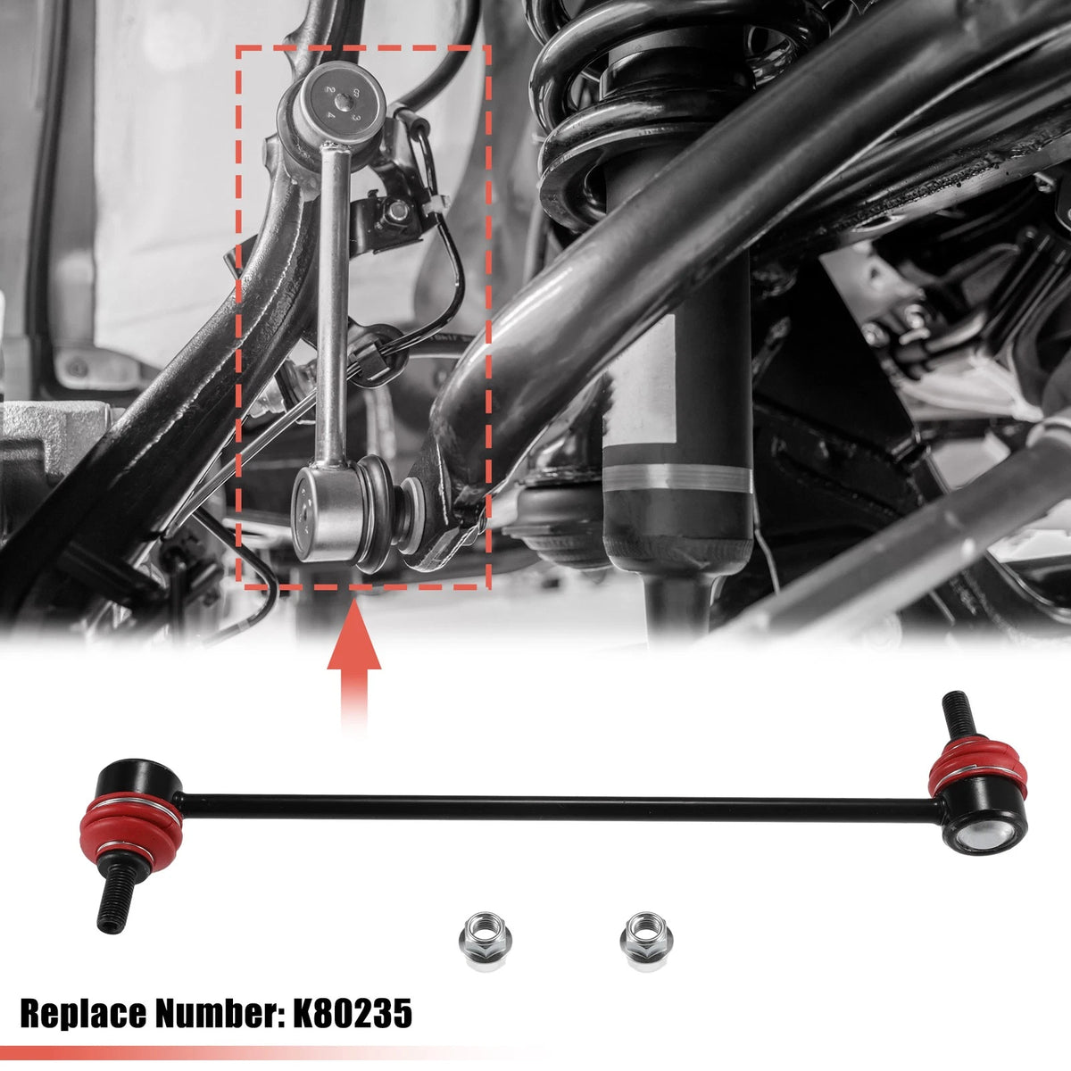 2X Front Stabilizer Sway Bar End Links for Mazda 3, BMW 740i (No.K80235)