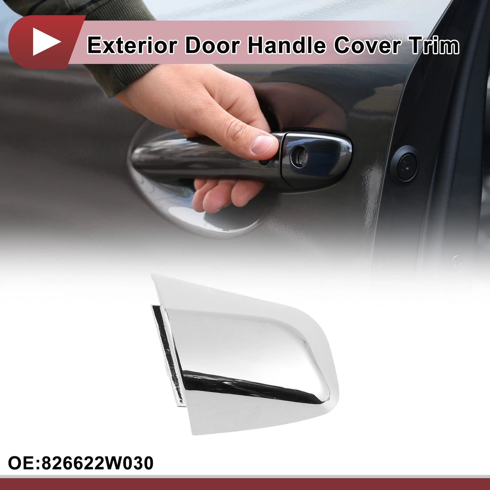 Exterior Door Handle Cover Trim Replacement for Hyundai Santa Fe (2006–2012)