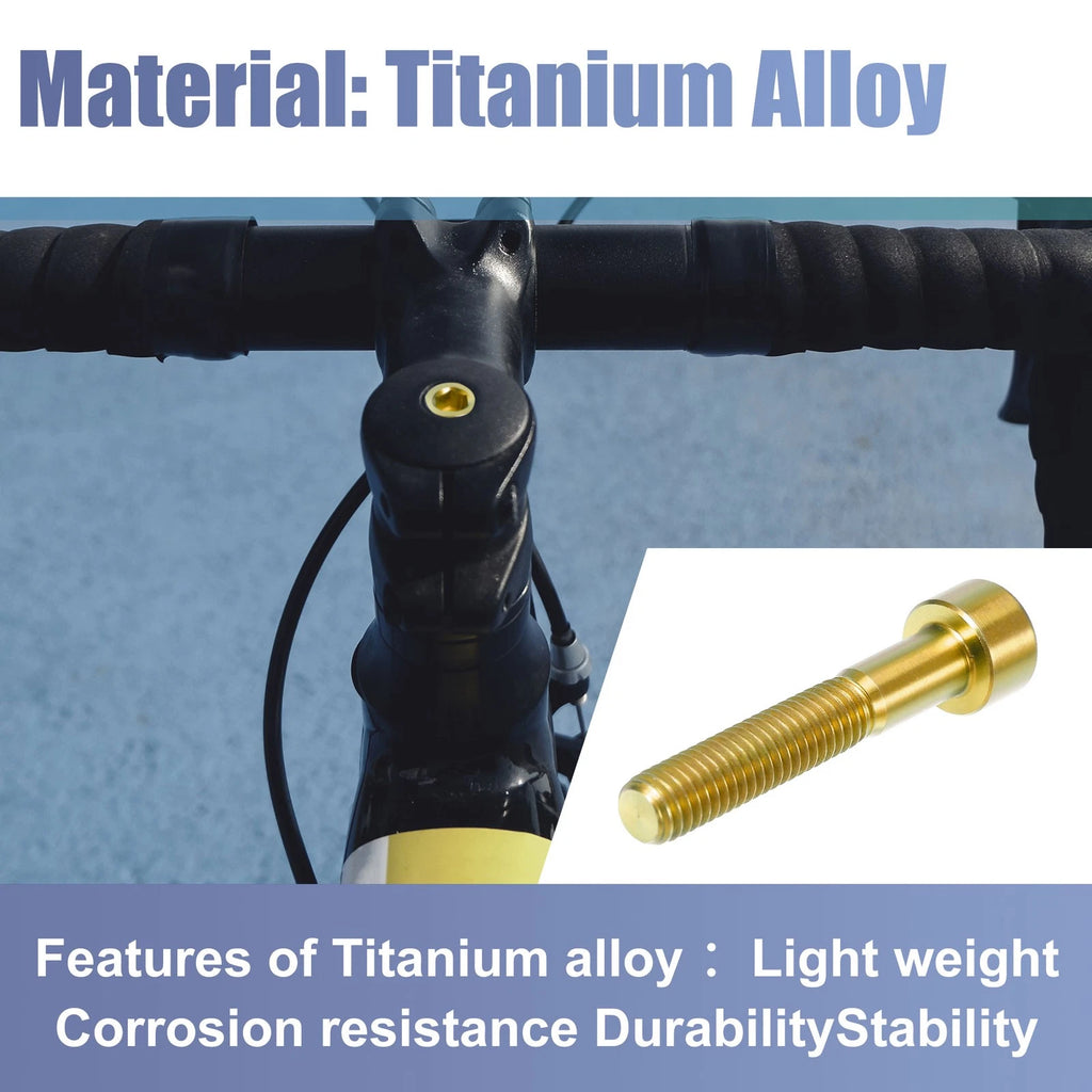 Bike Stem Bolt M6x35 Titanium Alloy Replacement for Bicycle Headset (All)
