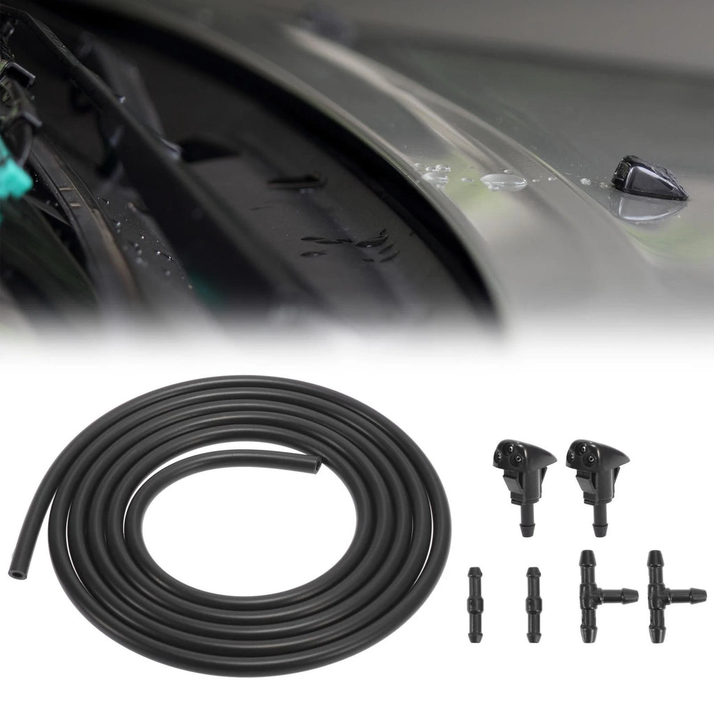 Windshield Washer Nozzle Kit 7pc Replacement for Hyundai Tiburon (2005–2008)