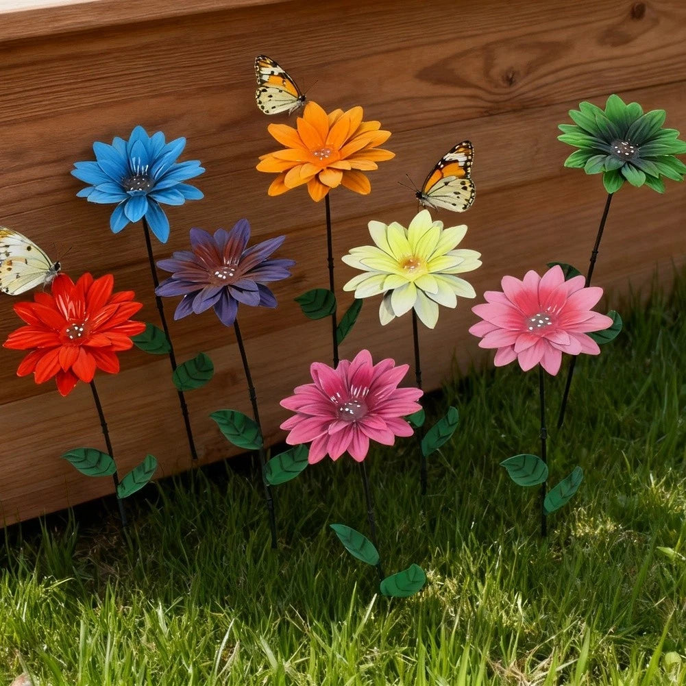 Metal Garden Flower Stake for Outdoor Indoor Rustic Decor