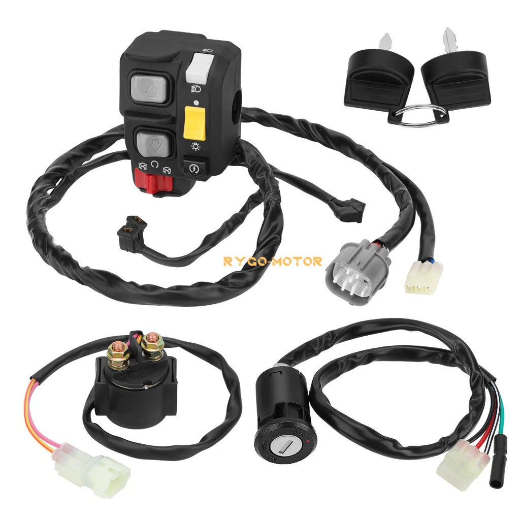 Handlebar Key Starter Relay Switch Kit for Honda Recon 250 ES TRX250TE (2007–2020)