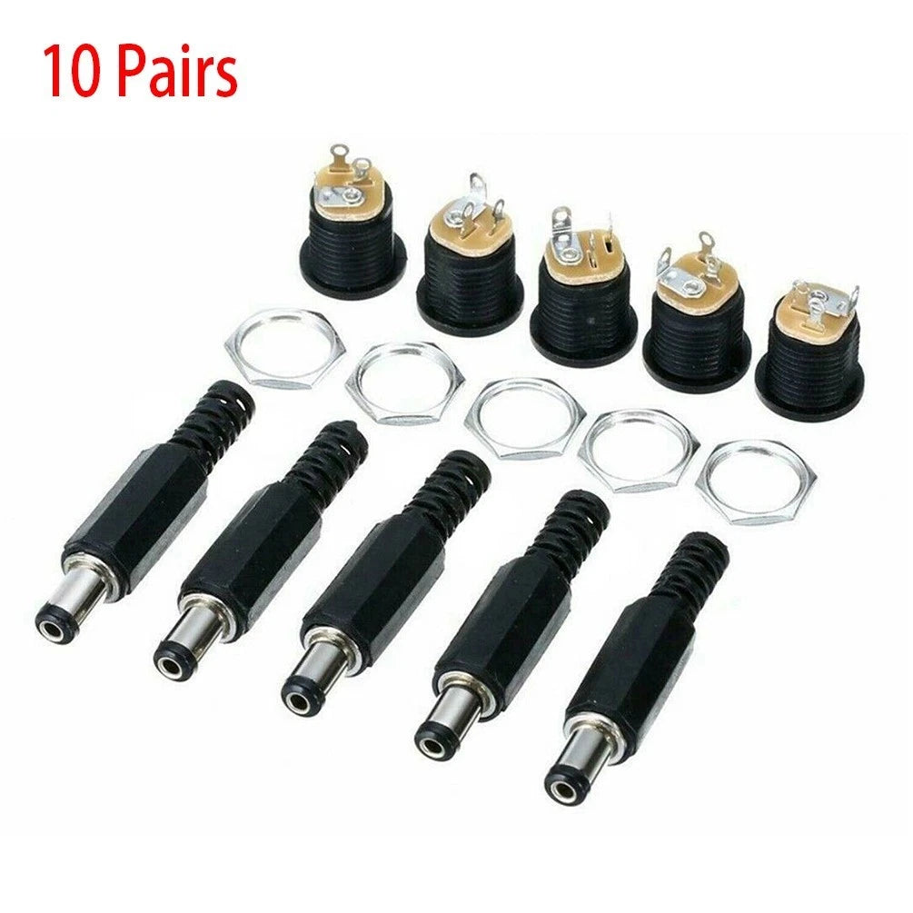 Panel Mount DC Connector Set for Laptop Doorbell Router