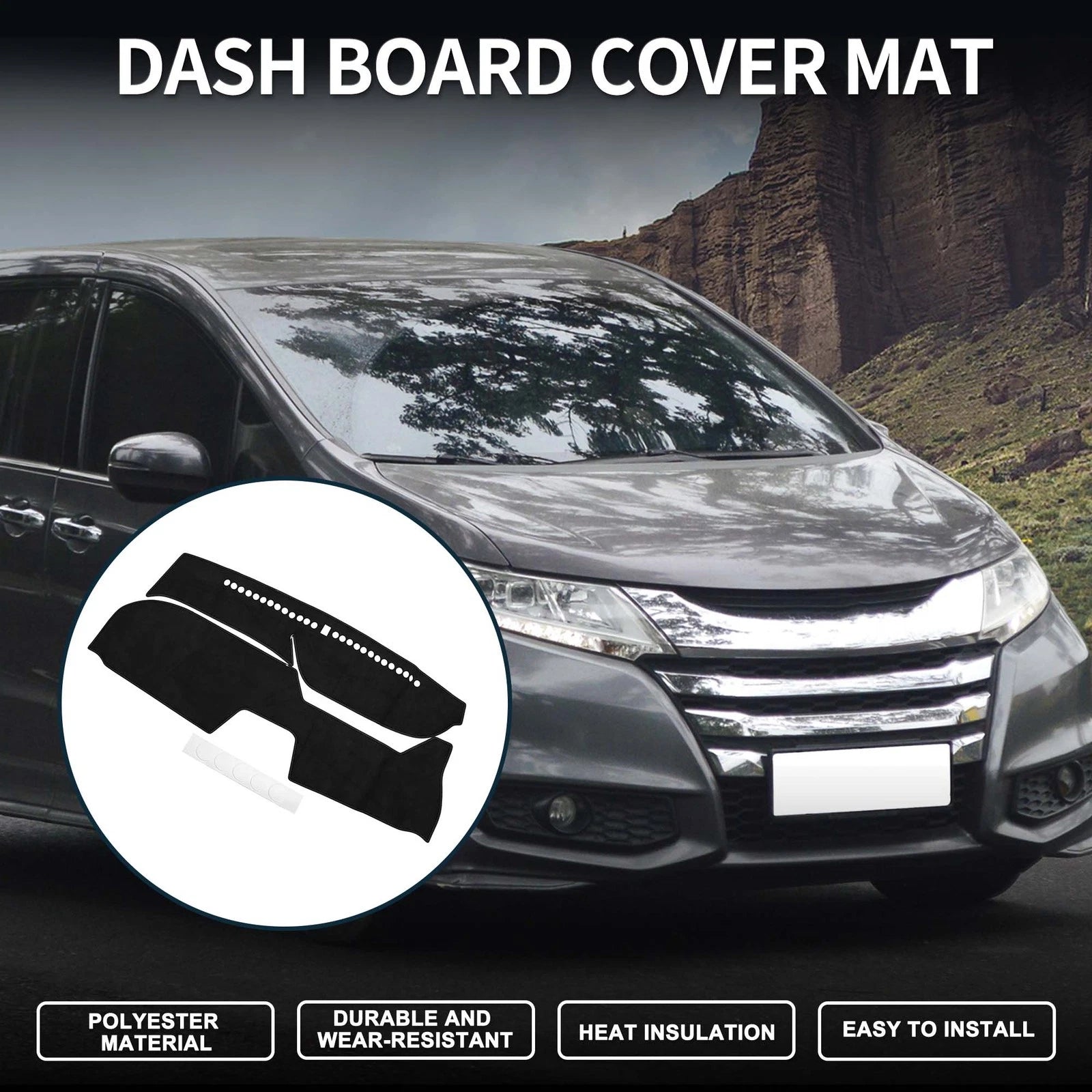 Dashboard Dash Cover Mat Protector Pad for Honda FREED GB5 2016–2024 Black