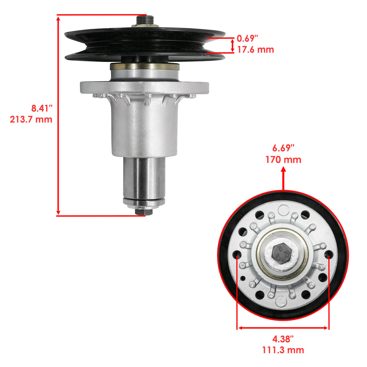 Deck Outer Spindle Replacement for Exmark FMD604 FR604 60 inch (2005–2018)