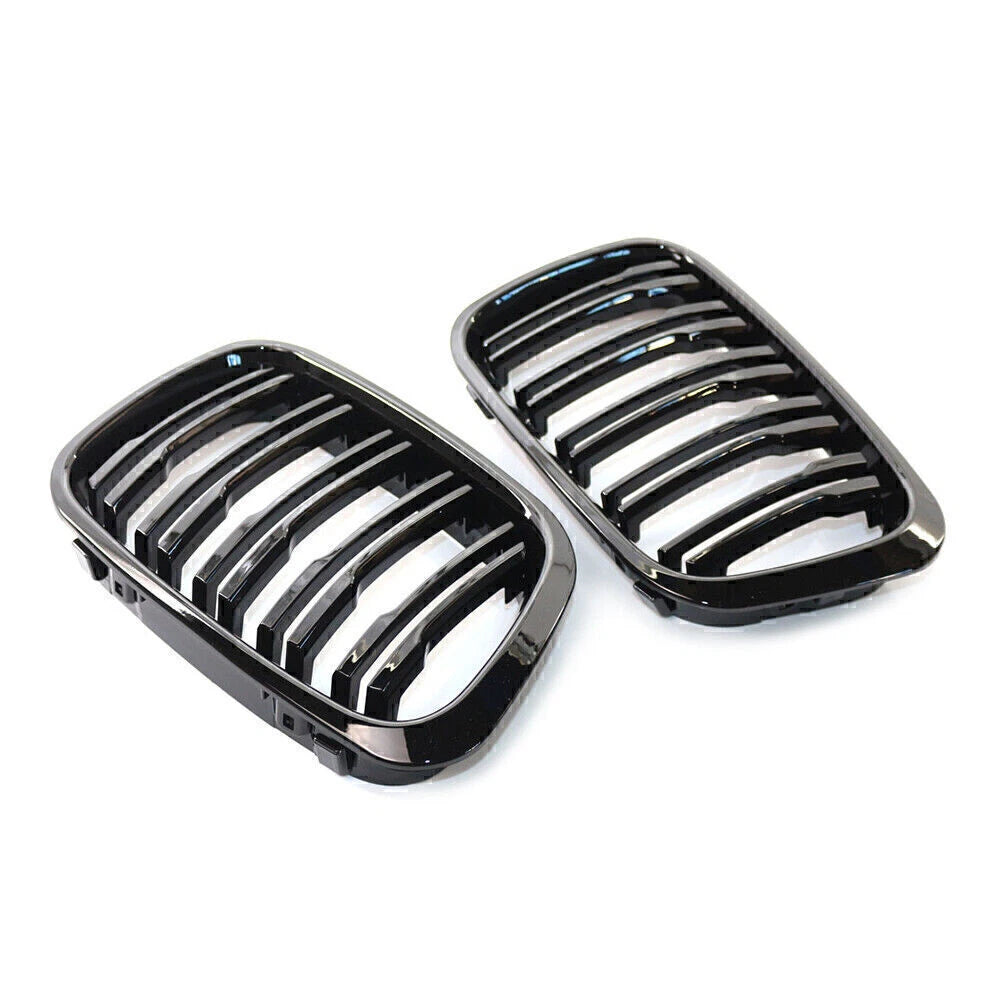 Front Twin Bar Grille Trim for BMW 3 Series E46 (1999–2001) Gloss