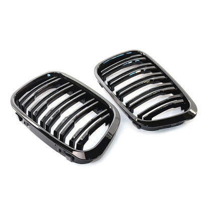 Front Twin Bar Grille Trim for BMW 3 Series E46 (1999–2001) Gloss