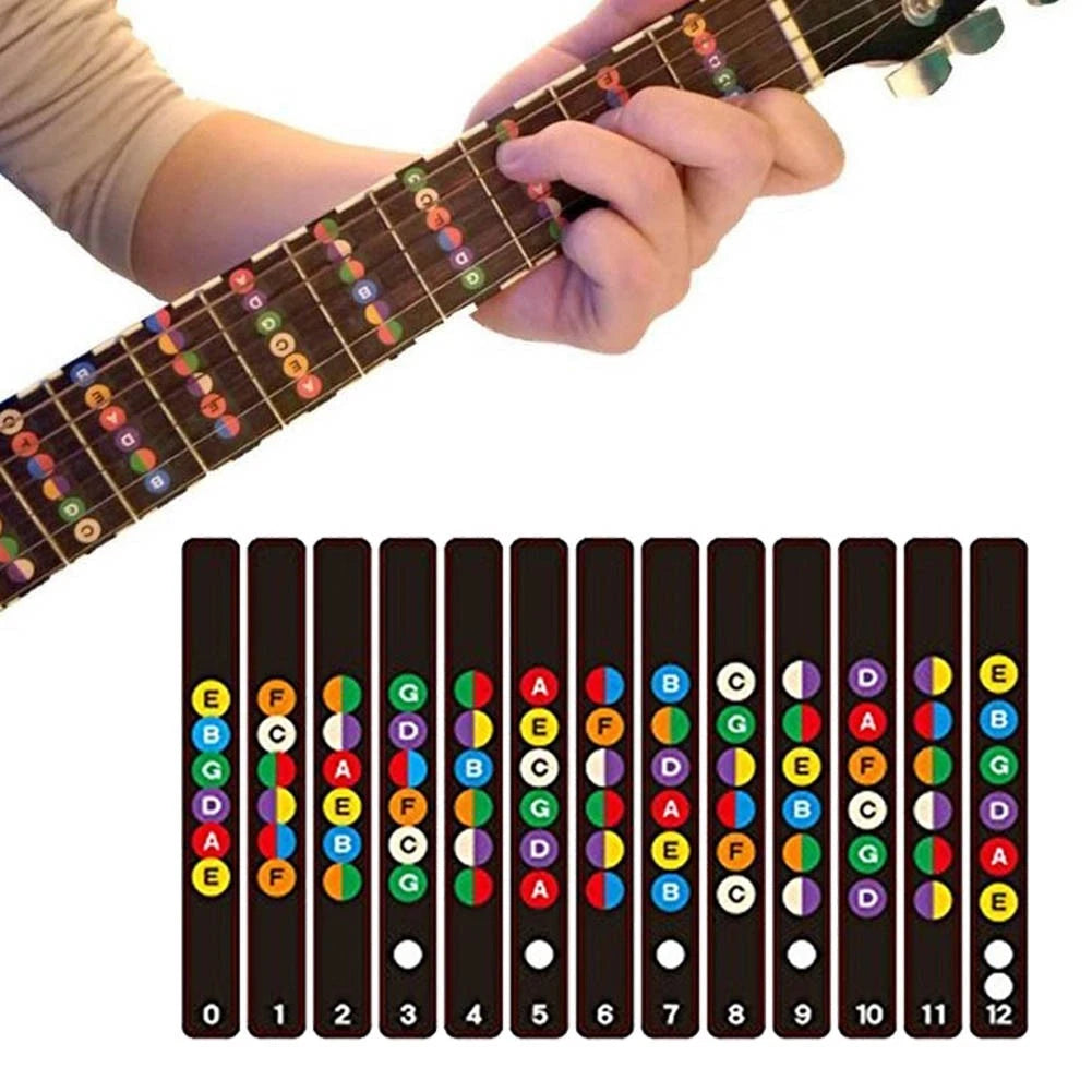 Fretboard Sticker Decals for Guitar (Learning Mark Notes)