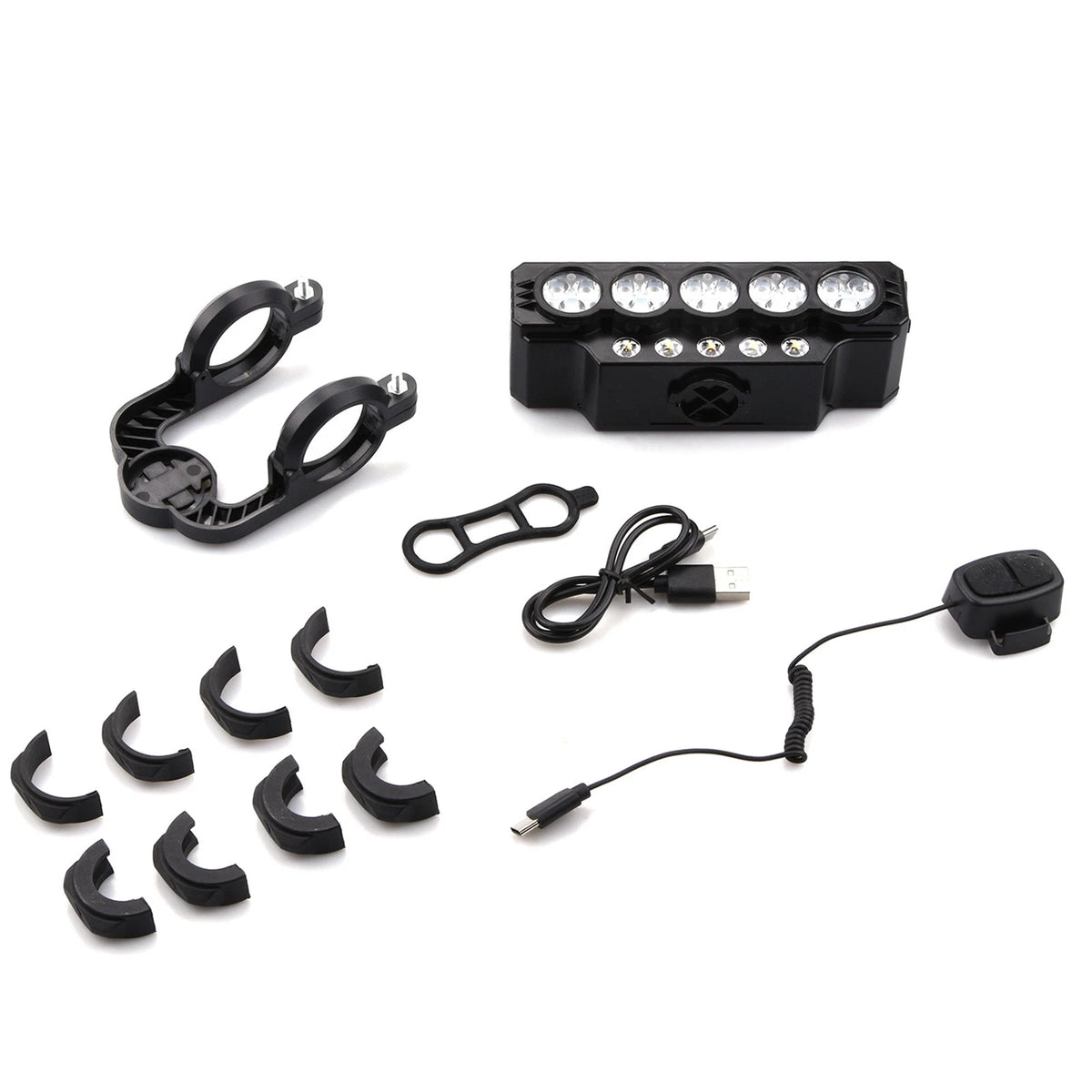 Waterproof Bicycle Headlight with USB Charging and Battery Indicator