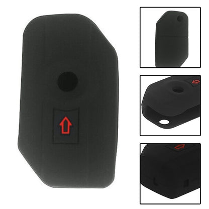 Key Cover Holder for Motorcycle (Replacement Shell, Silicone Skin, 2 Button)