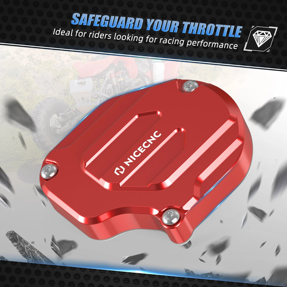 Throttle Lever Cover Guard for Honda TRX450ER (2006–2014)