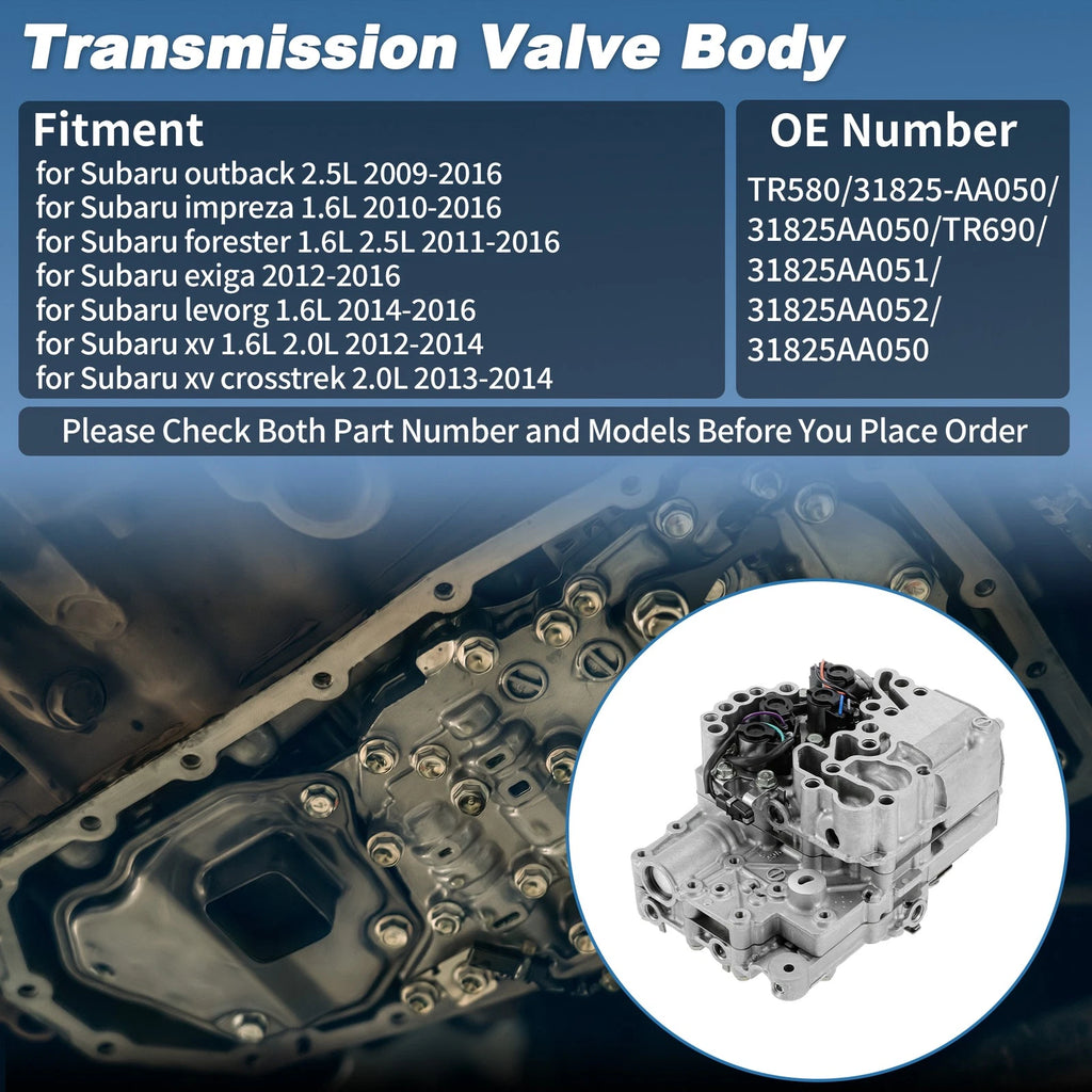 Valve Body CVT Transmission Replacement for Subaru Forester Impreza (2010–2015)