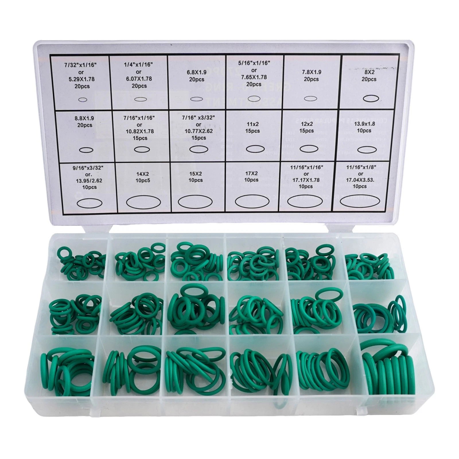 270 PCS O Rings for Car AC System (Assortment Set, HNBR)